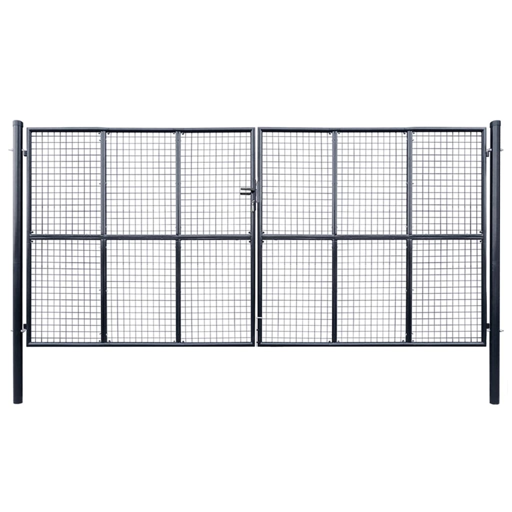 Mesh Garden Gate Galvanised Steel Grey