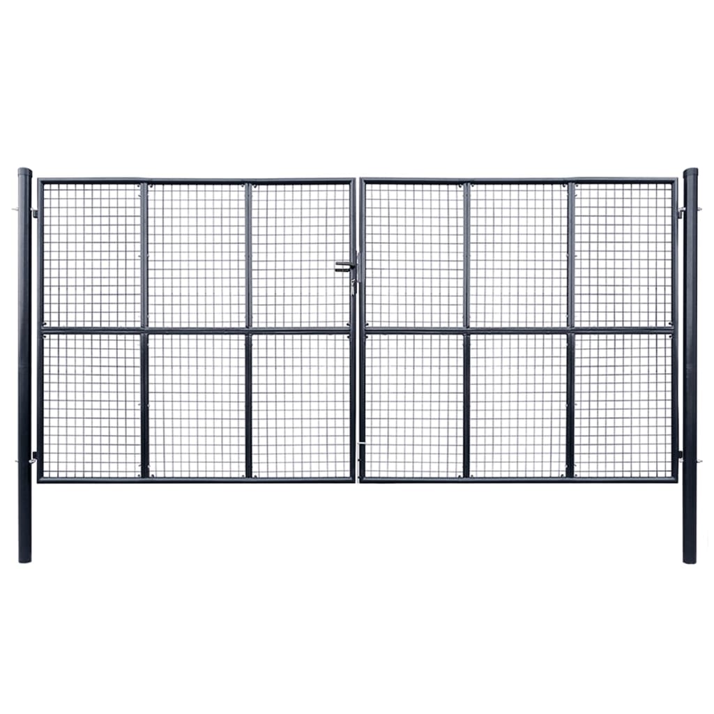 Mesh Garden Gate Galvanised Steel Grey