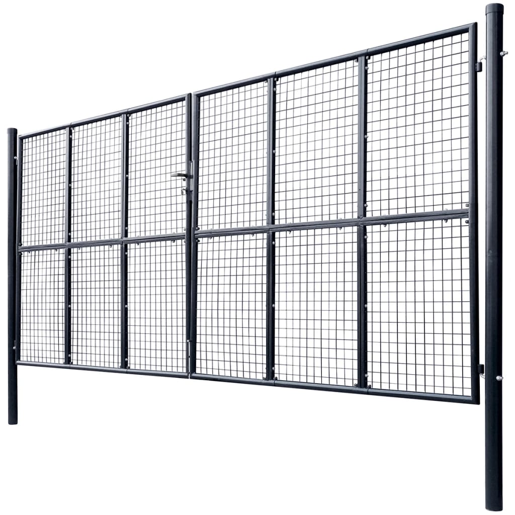 Mesh Garden Gate Galvanised Steel Grey