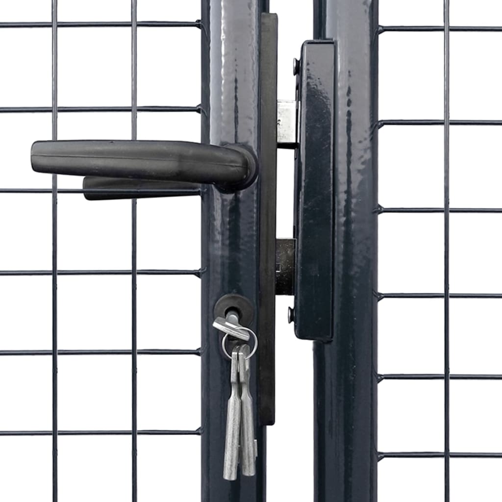 Mesh Garden Gate Galvanised Steel Grey