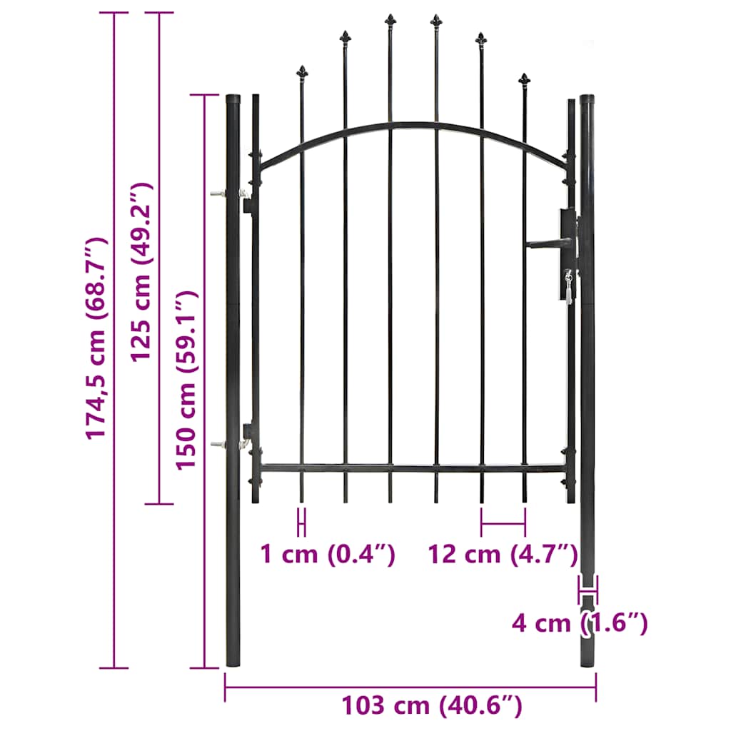 143059  Garden Gate "Woerden" Steel 1X1,25 M