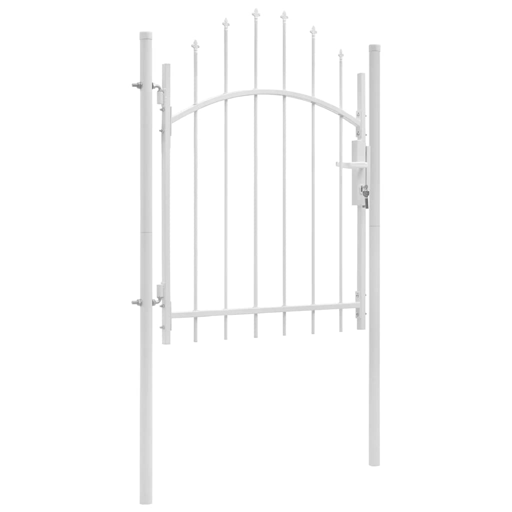 Garden Gate Steel 100x150cm Woerden Lockable Fence Outdoor Entrance Black Grey