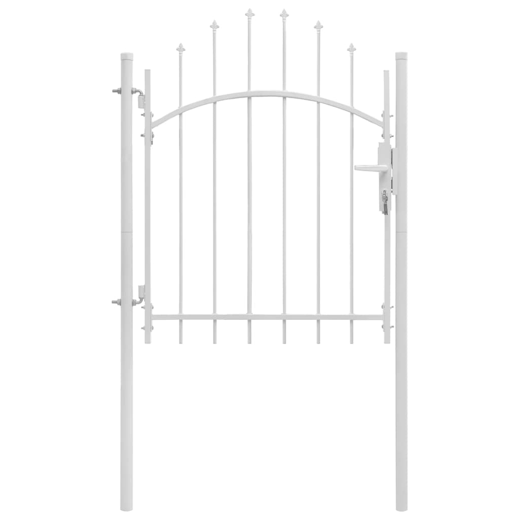Garden Gate Steel 100x150cm Woerden Lockable Fence Outdoor Entrance Black Grey