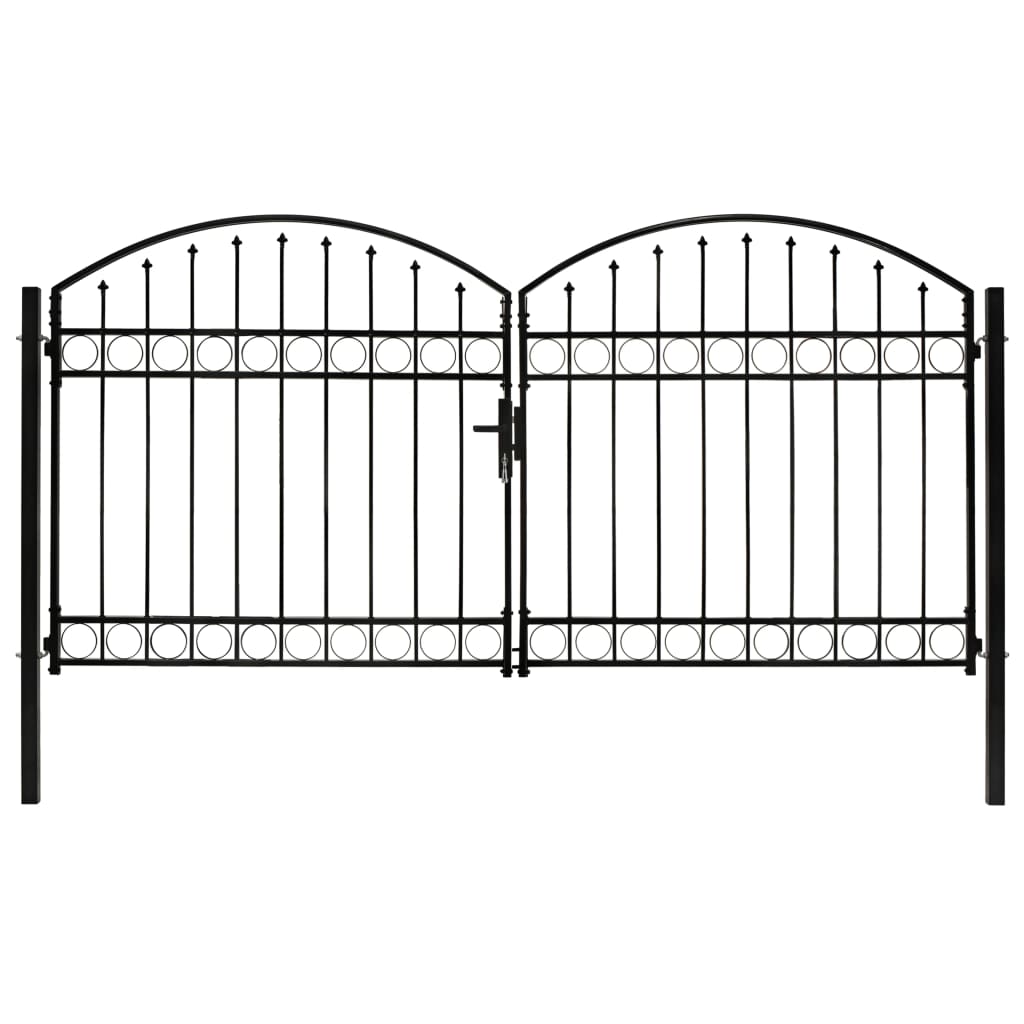 Fence Gate Double Door With Arched Top Steel