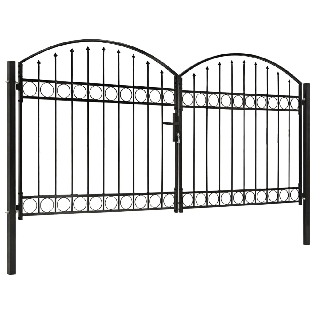 Fence Gate Double Door With Arched Top Steel