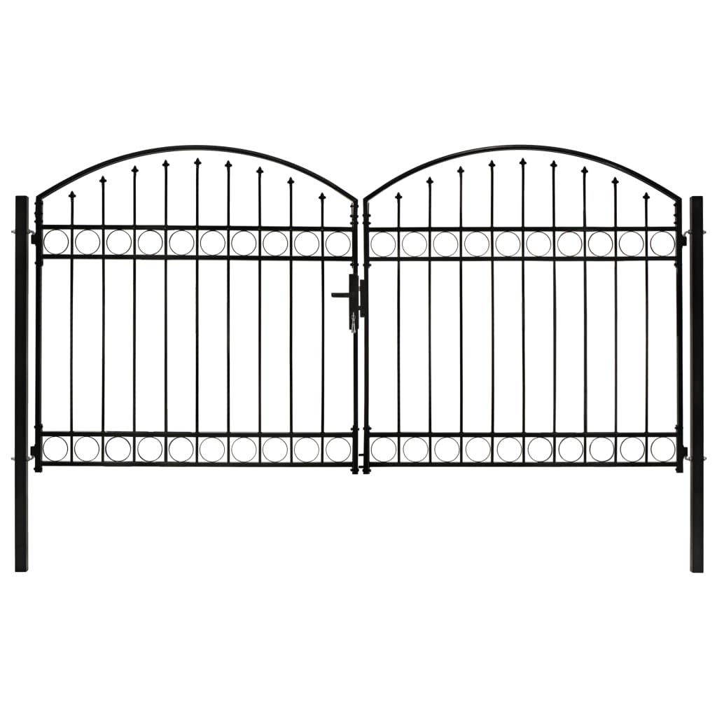 Fence Gate Double Door With Arched Top Steel