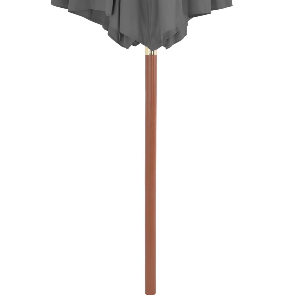 Garden Parasol With Wooden Pole 300 Cm Anthracite