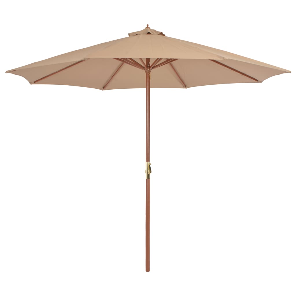 Garden Parasol With Wooden Pole 300 Cm Anthracite
