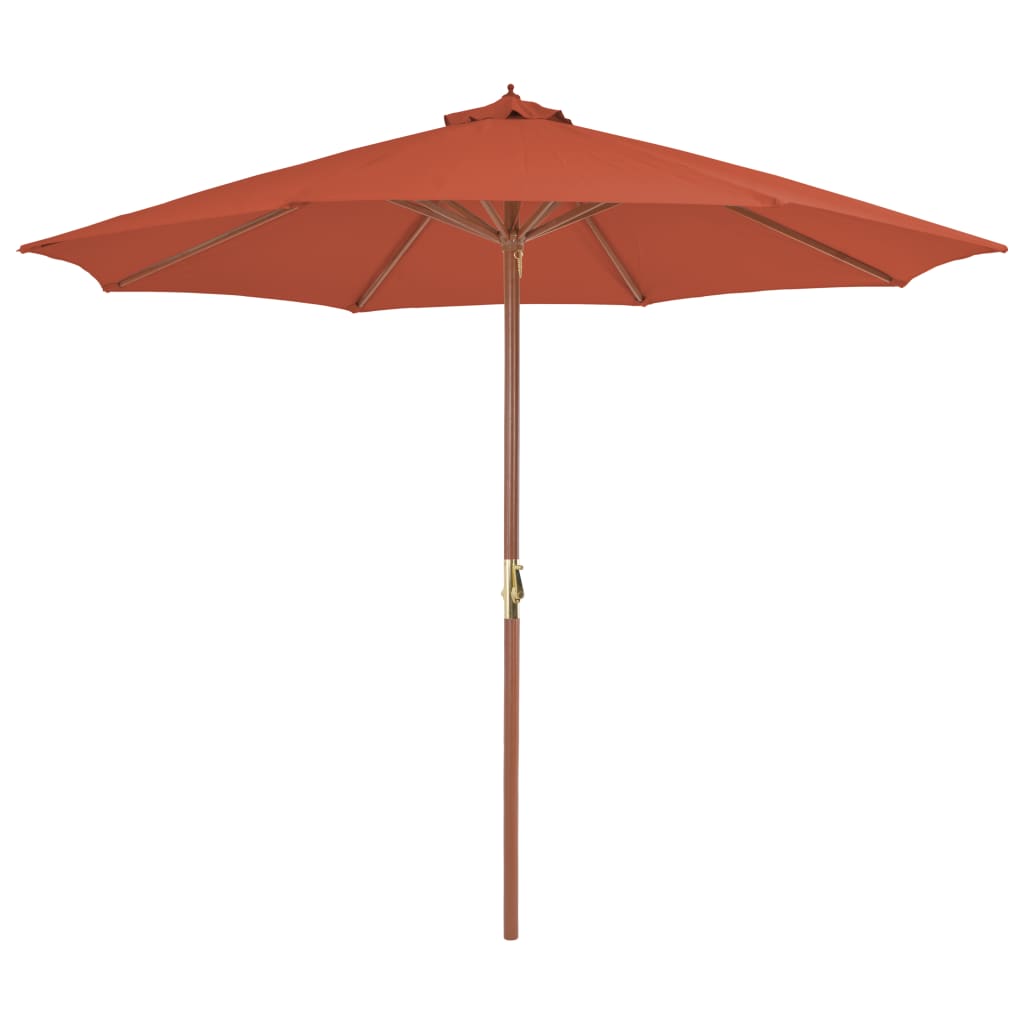 Garden Parasol With Wooden Pole 300 Cm Anthracite