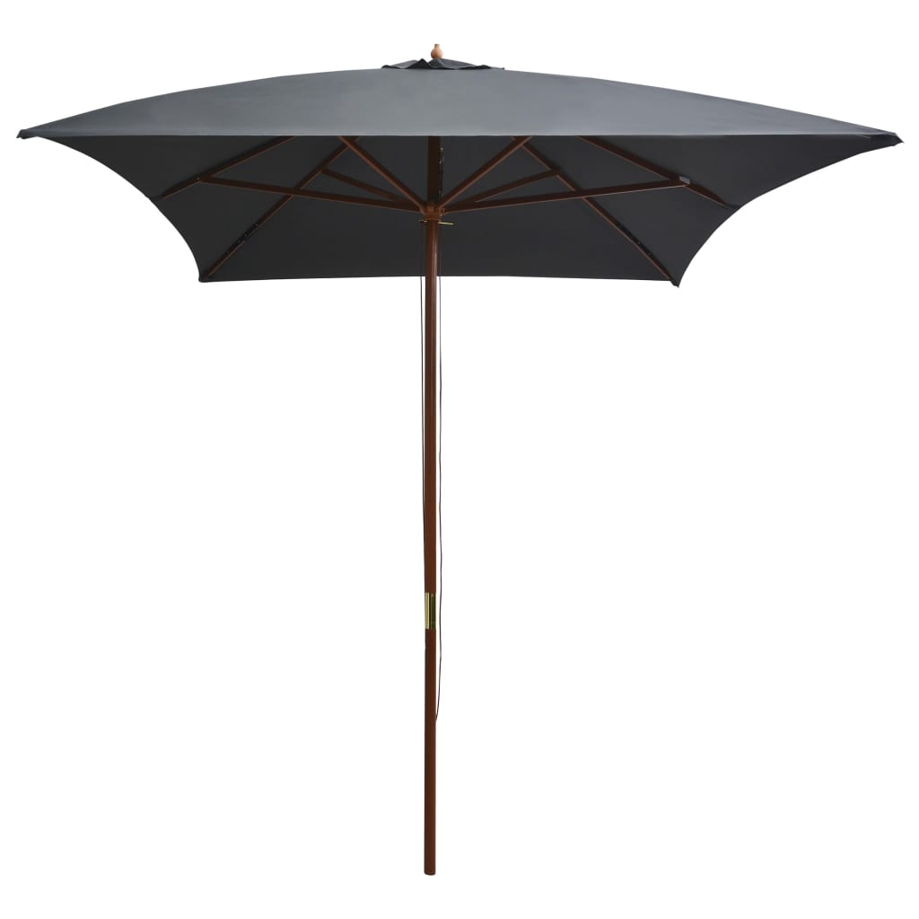 Garden Parasol With Wooden Pole 200X300 Cm