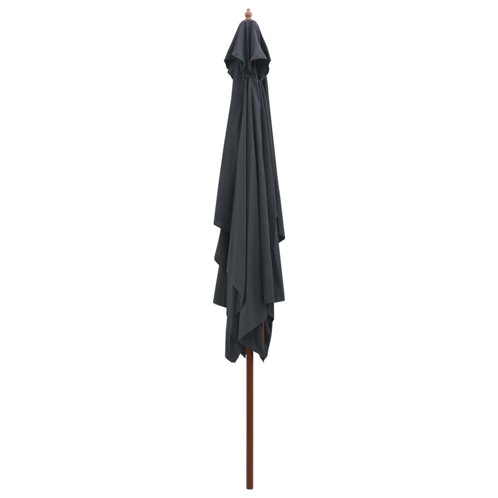 Garden Parasol With Wooden Pole 200X300 Cm