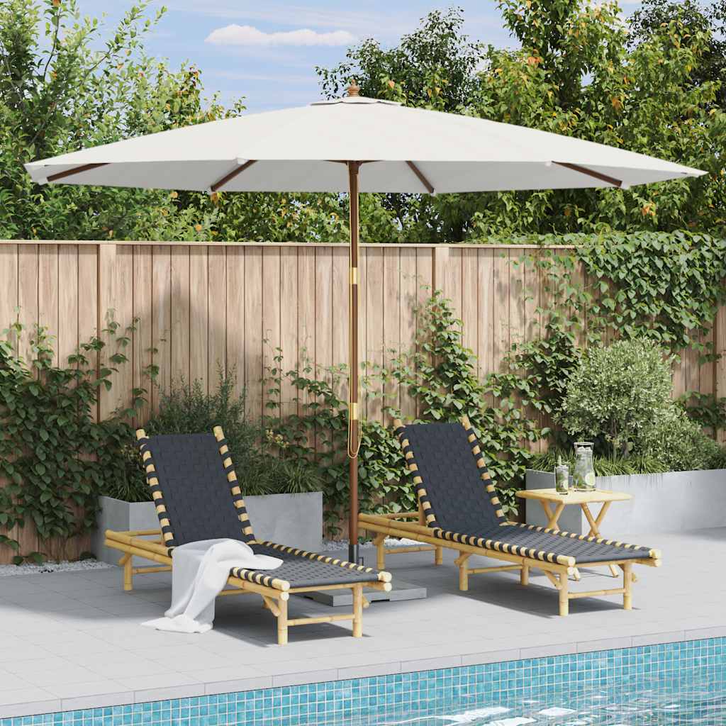 Garden Parasol With Wooden Pole 350 Cm
