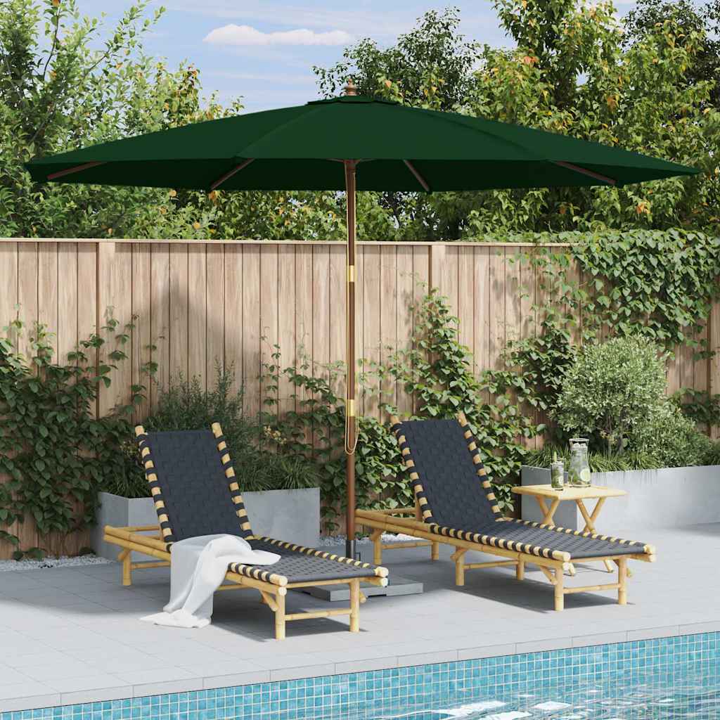 Garden Parasol With Wooden Pole 350 Cm