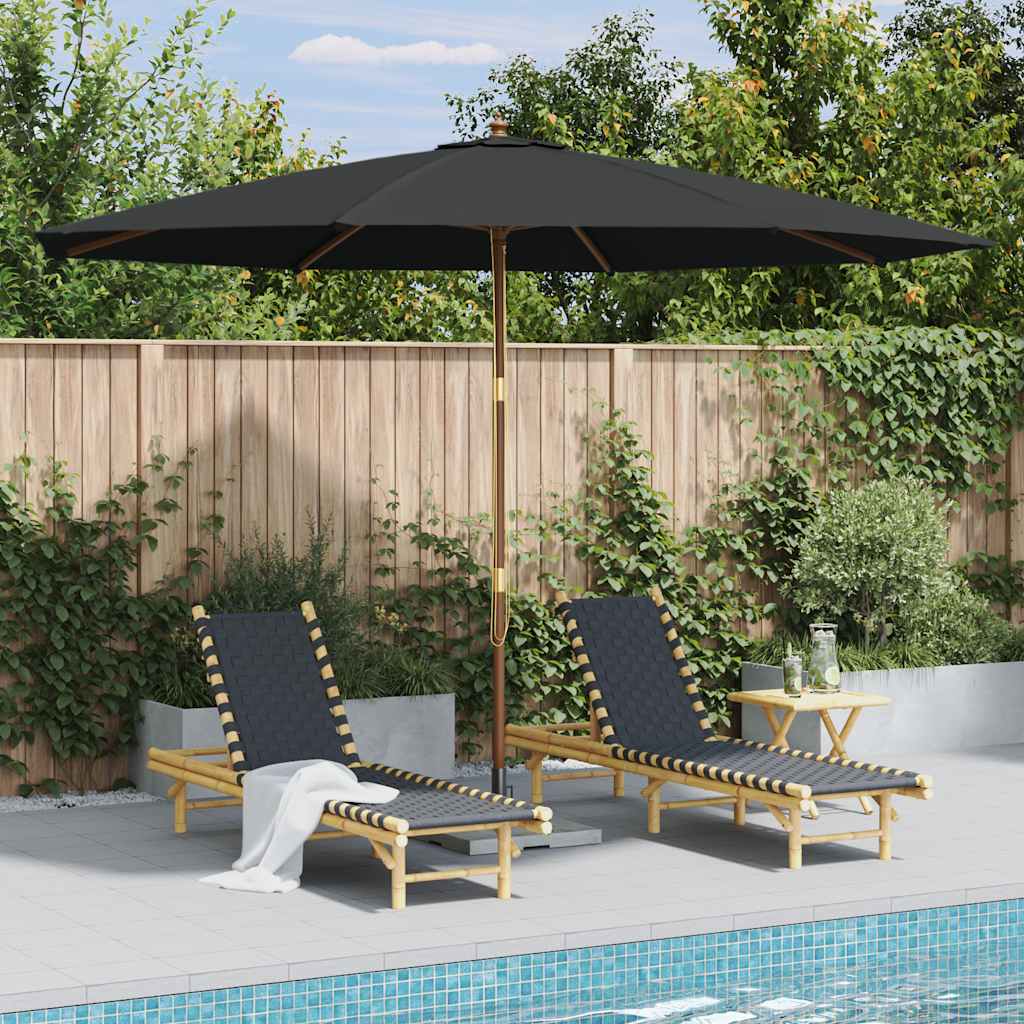 Garden Parasol With Wooden Pole 350 Cm
