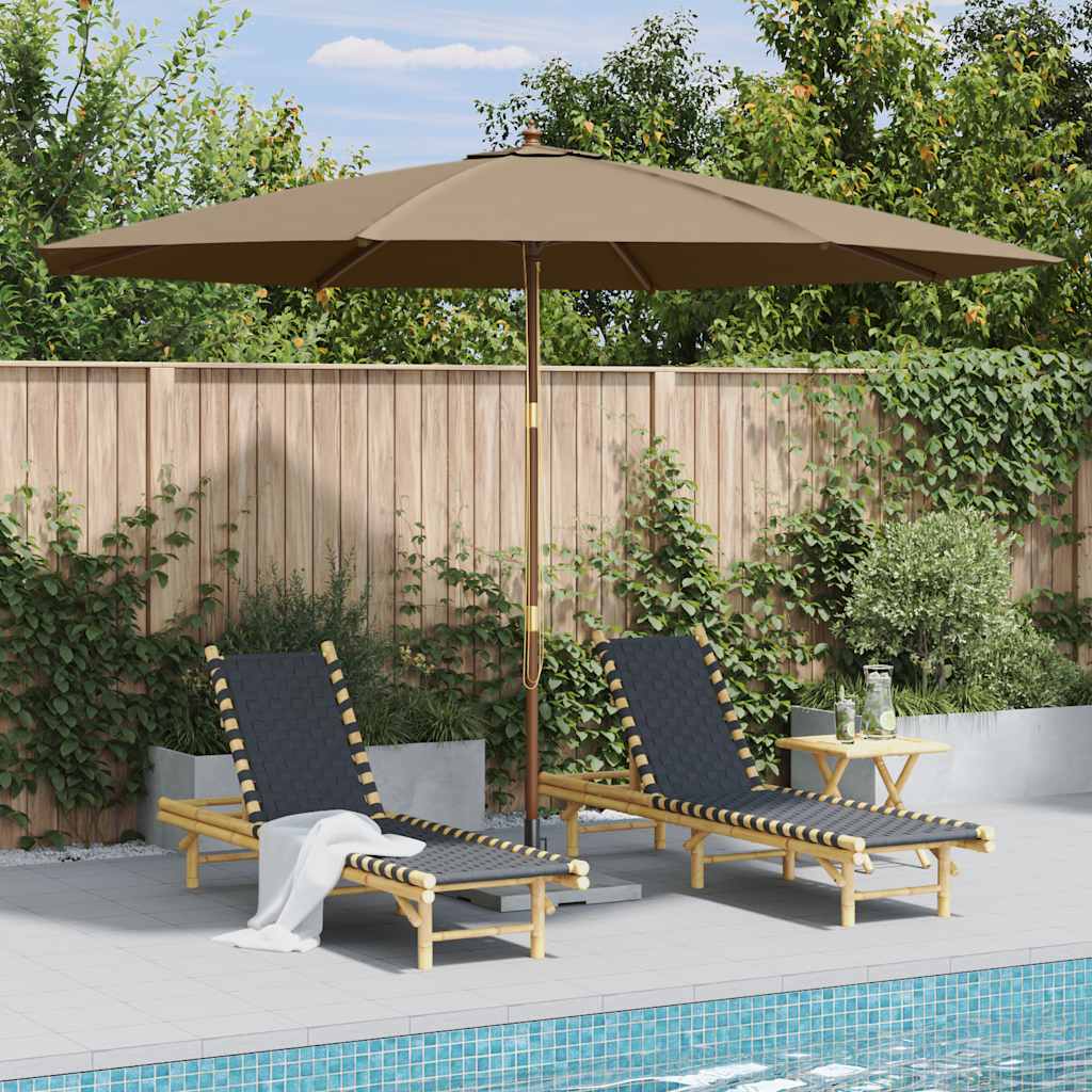Garden Parasol With Wooden Pole 350 Cm