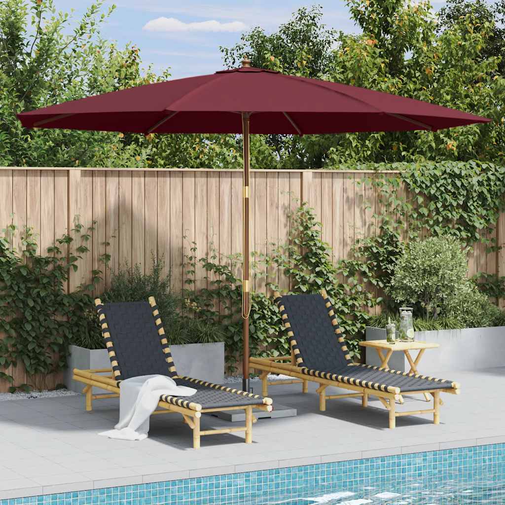 Garden Parasol With Wooden Pole 350 Cm