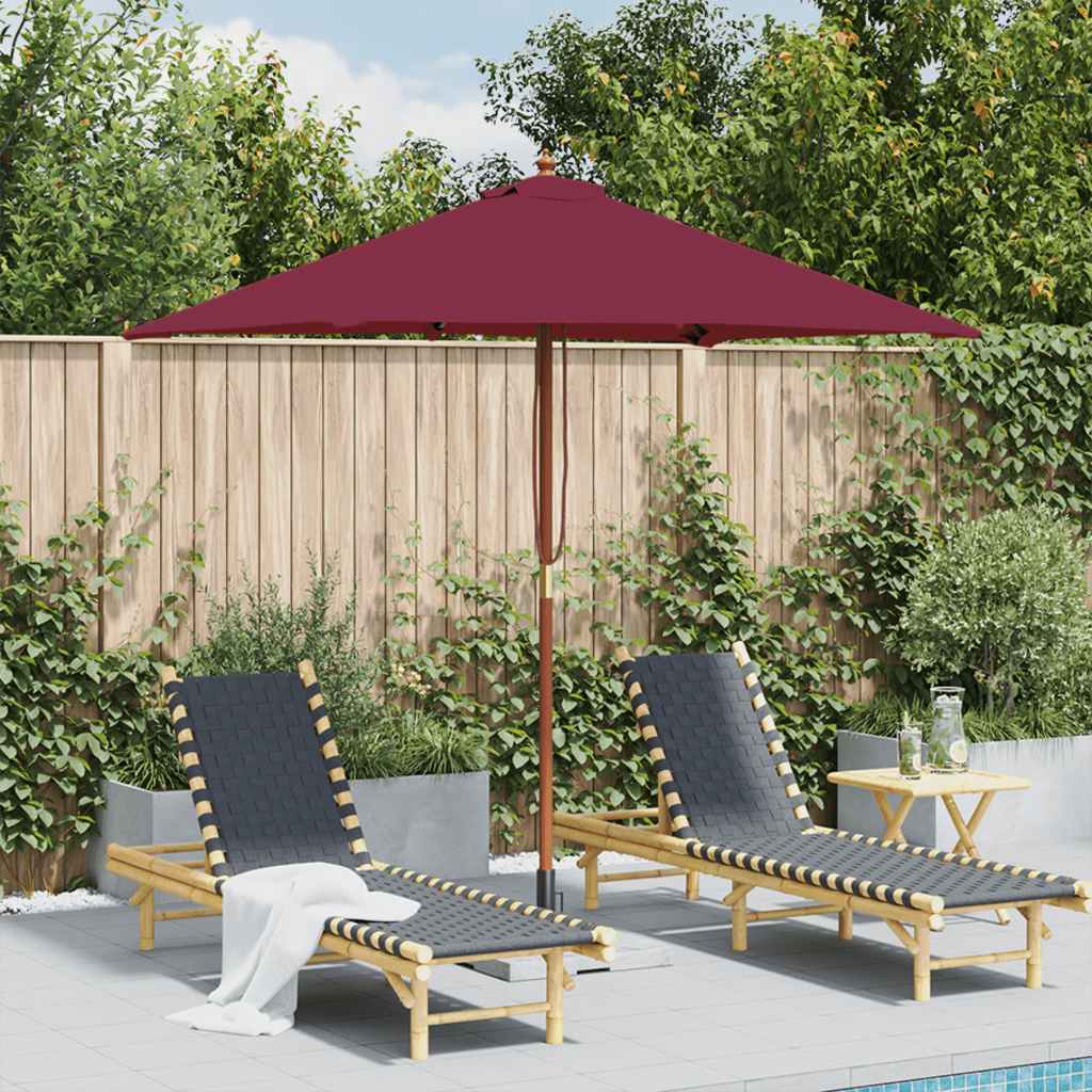 Garden Parasol With Wooden Pole 150X200 Cm