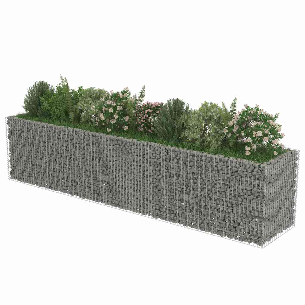 Planter XL Gabion Raised Garden Bed Galvanised Steel Stone Cage Outdoor 360 x 50