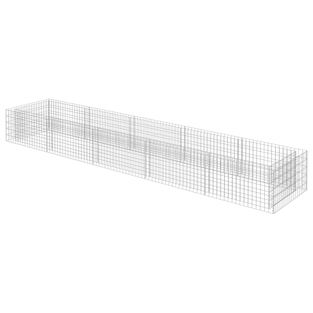 Planter XL Gabion Raised Garden Bed Galvanised Steel Stone Cage Outdoor 360 x 50