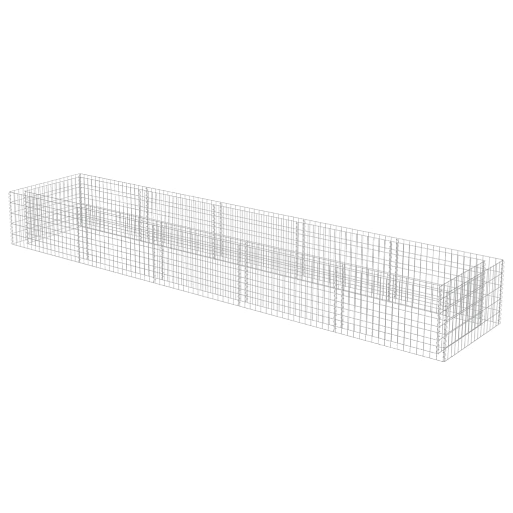 Planter XL Gabion Raised Garden Bed Galvanised Steel Stone Cage Outdoor 360 x 50