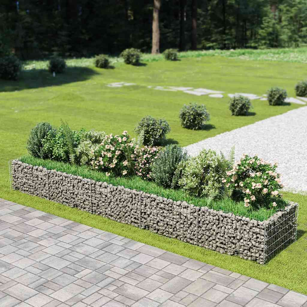 Planter XL Gabion Raised Garden Bed Galvanised Steel Stone Cage Outdoor 360 x 50