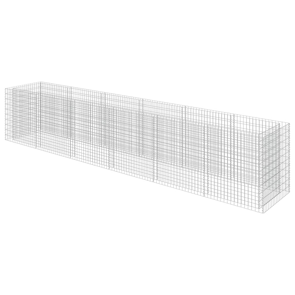 Planter XL Gabion Raised Garden Bed Galvanised Steel Stone Cage Outdoor 360 x 50