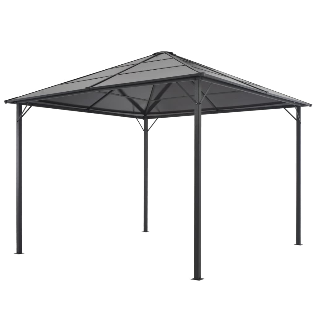 Gazebo With Roof Aluminium 4X3X2.6 M Black