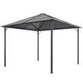 Gazebo With Roof Aluminium 4X3X2.6 M Black