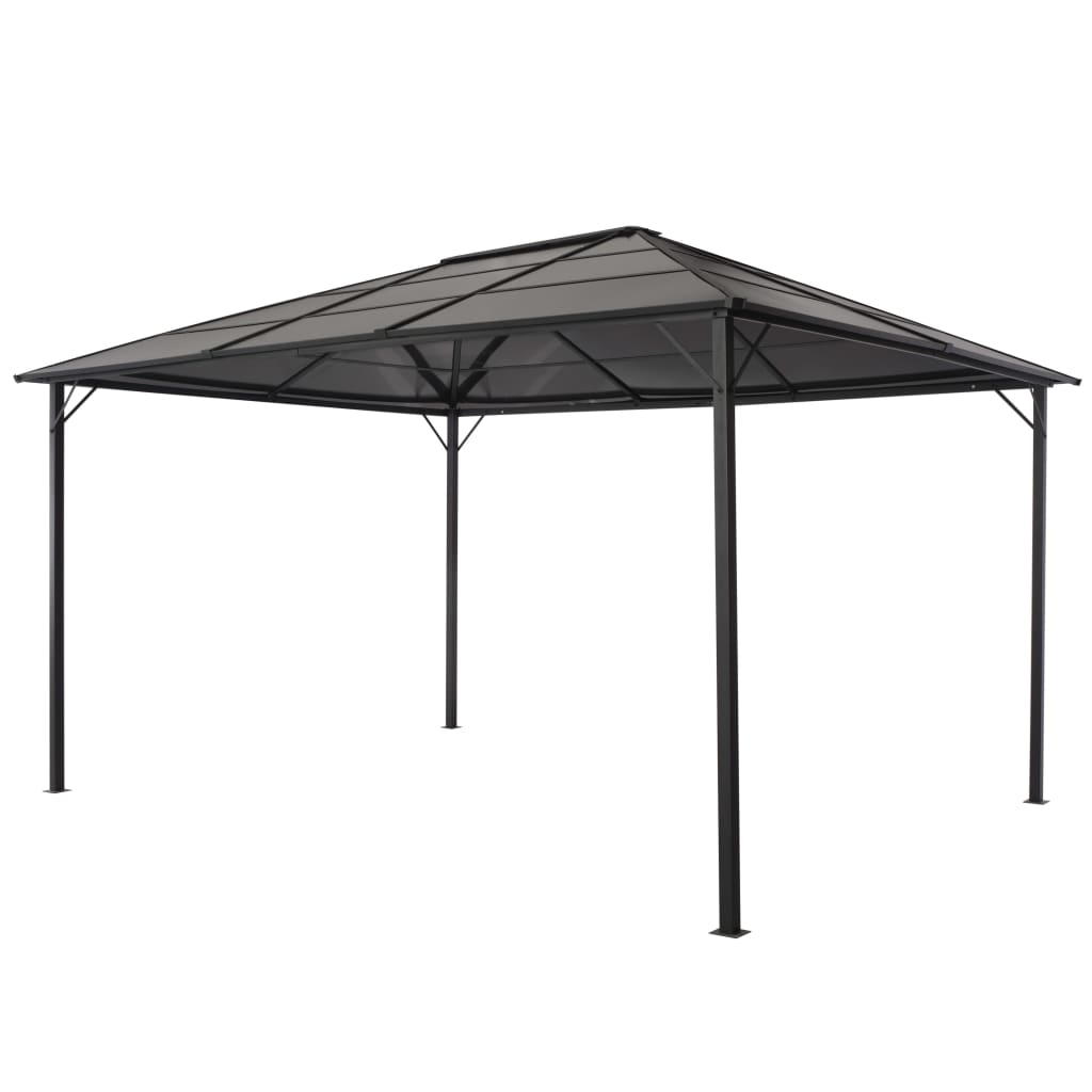 Gazebo With Roof Aluminium 4X3X2.6 M Black