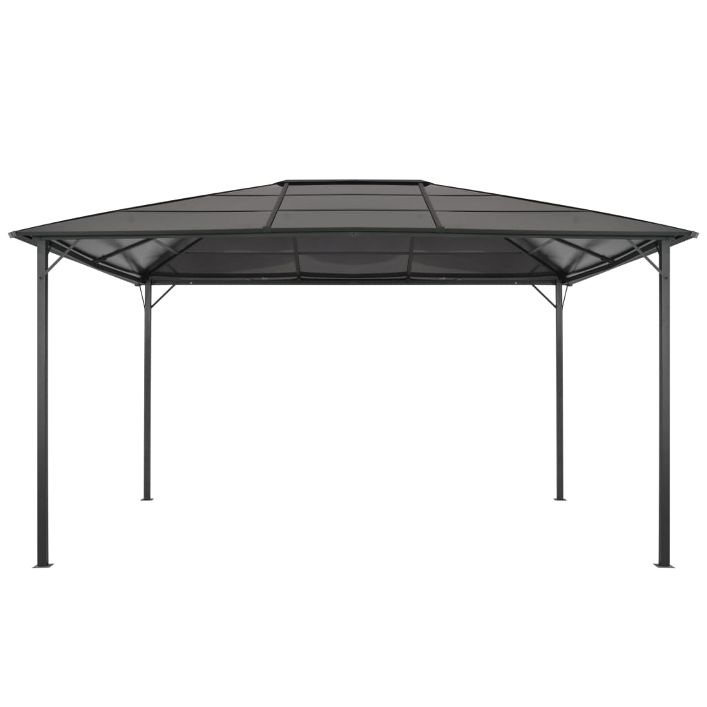 Gazebo With Roof Aluminium 4X3X2.6 M Black