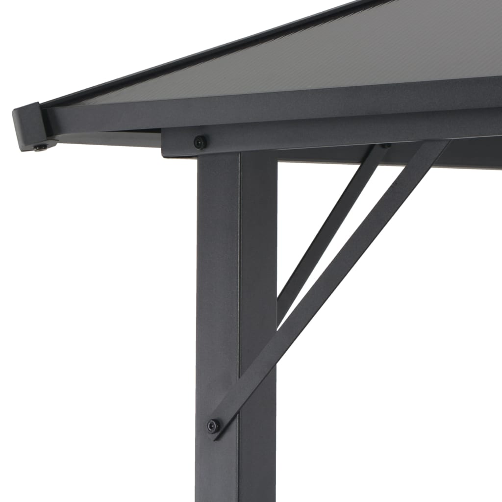 Gazebo With Roof Aluminium 4X3X2.6 M Black