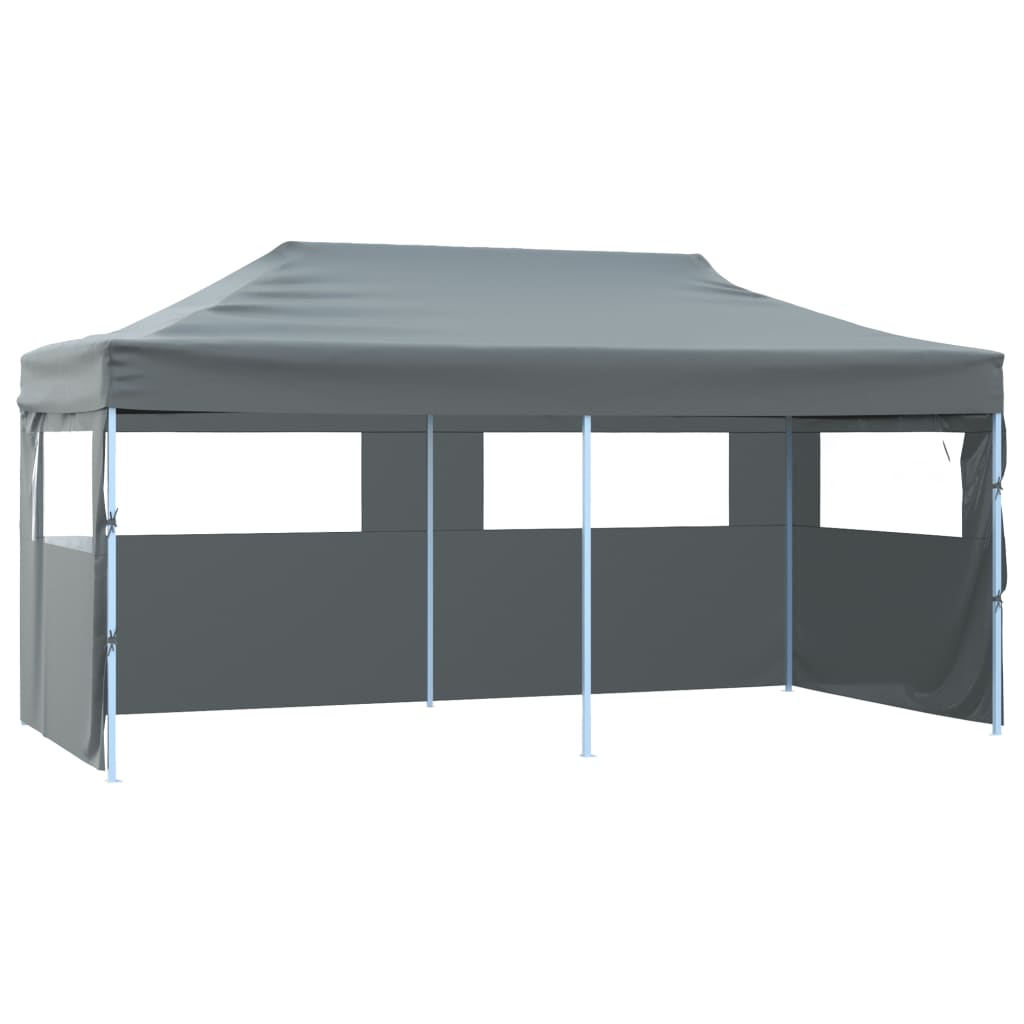 Folding Pop-Up Partytent With Sidewalls 3X6 M Anthracite