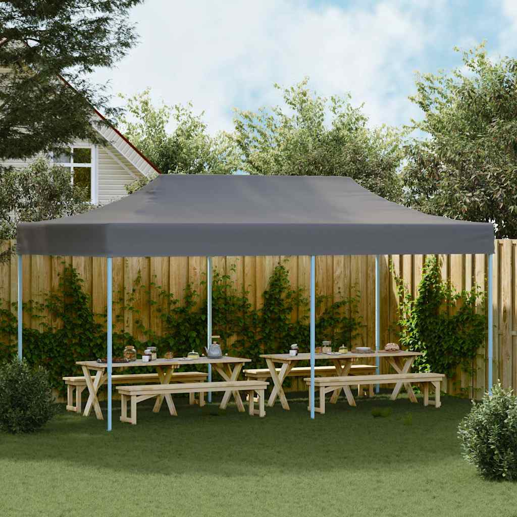 Folding Pop-Up Partytent With Sidewalls 3X6 M Anthracite