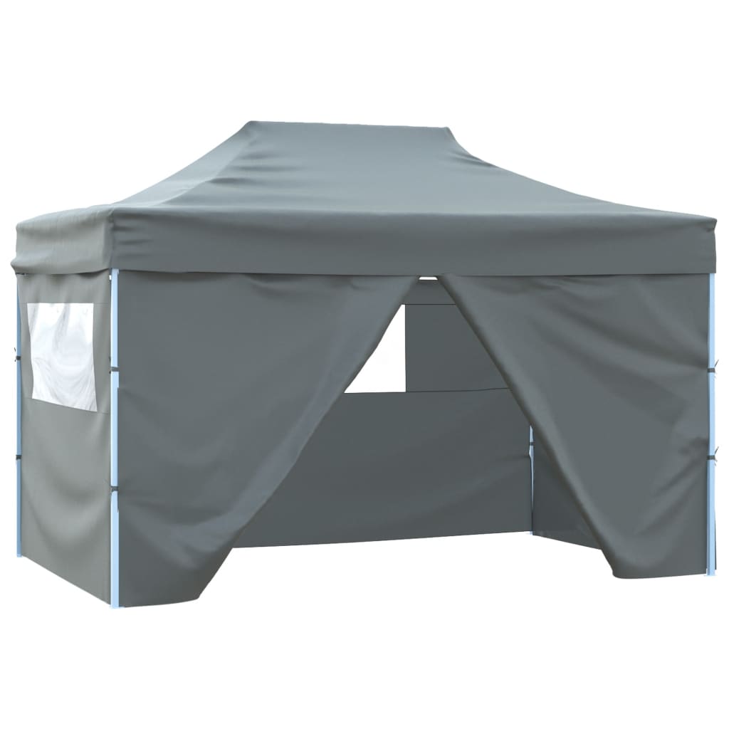 Foldable Tent Pop-Up With 4 Side Walls 3X4.5 M