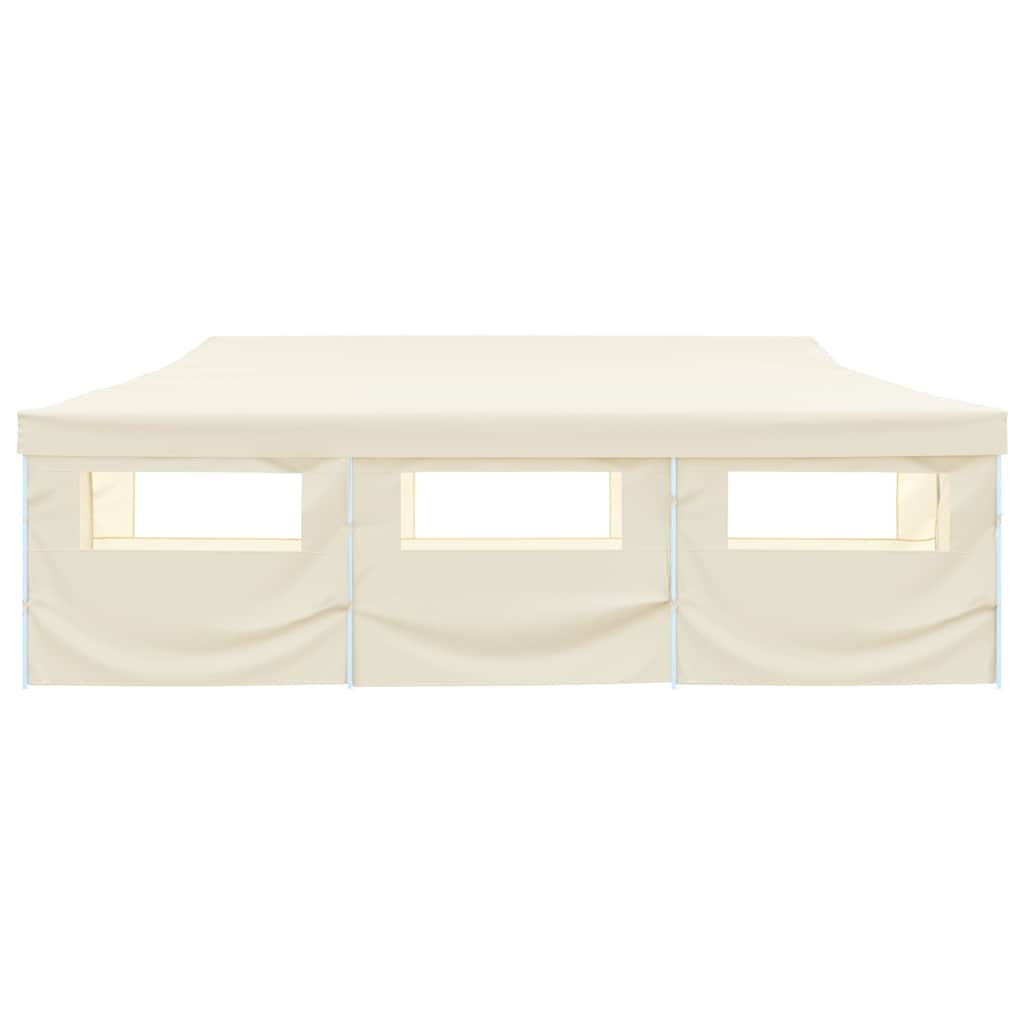 Gazebo 8.7x2.9m Folding Pop Up Party Tent Marquee 8 Sidewalls White cream blue 8