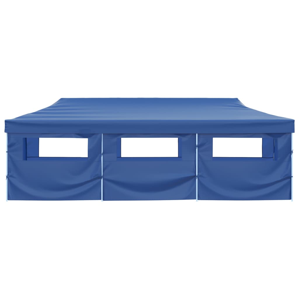 Gazebo 8.7x2.9m Folding Pop Up Party Tent Marquee 8 Sidewalls White cream blue 8