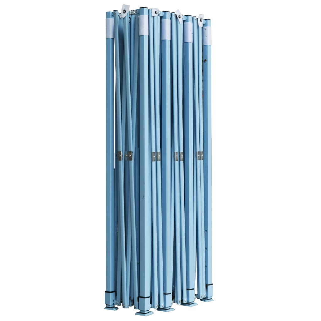 Gazebo 8.7x2.9m Folding Pop Up Party Tent Marquee 8 Sidewalls White cream blue 8