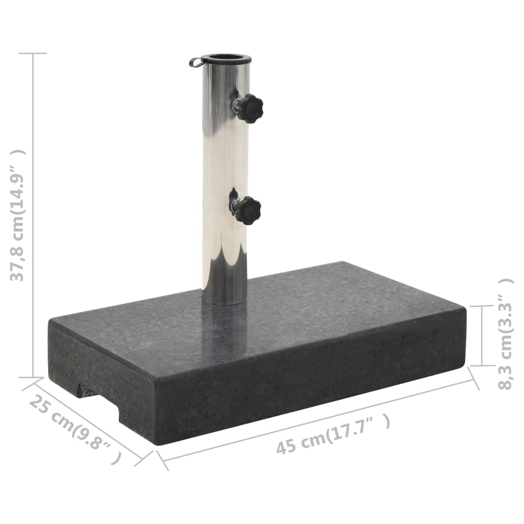 Parasol Base Granite 25 Kg Rectangular