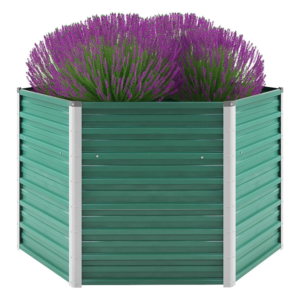 Garden Raised Bed 129X45 Cm Galvanized Steel