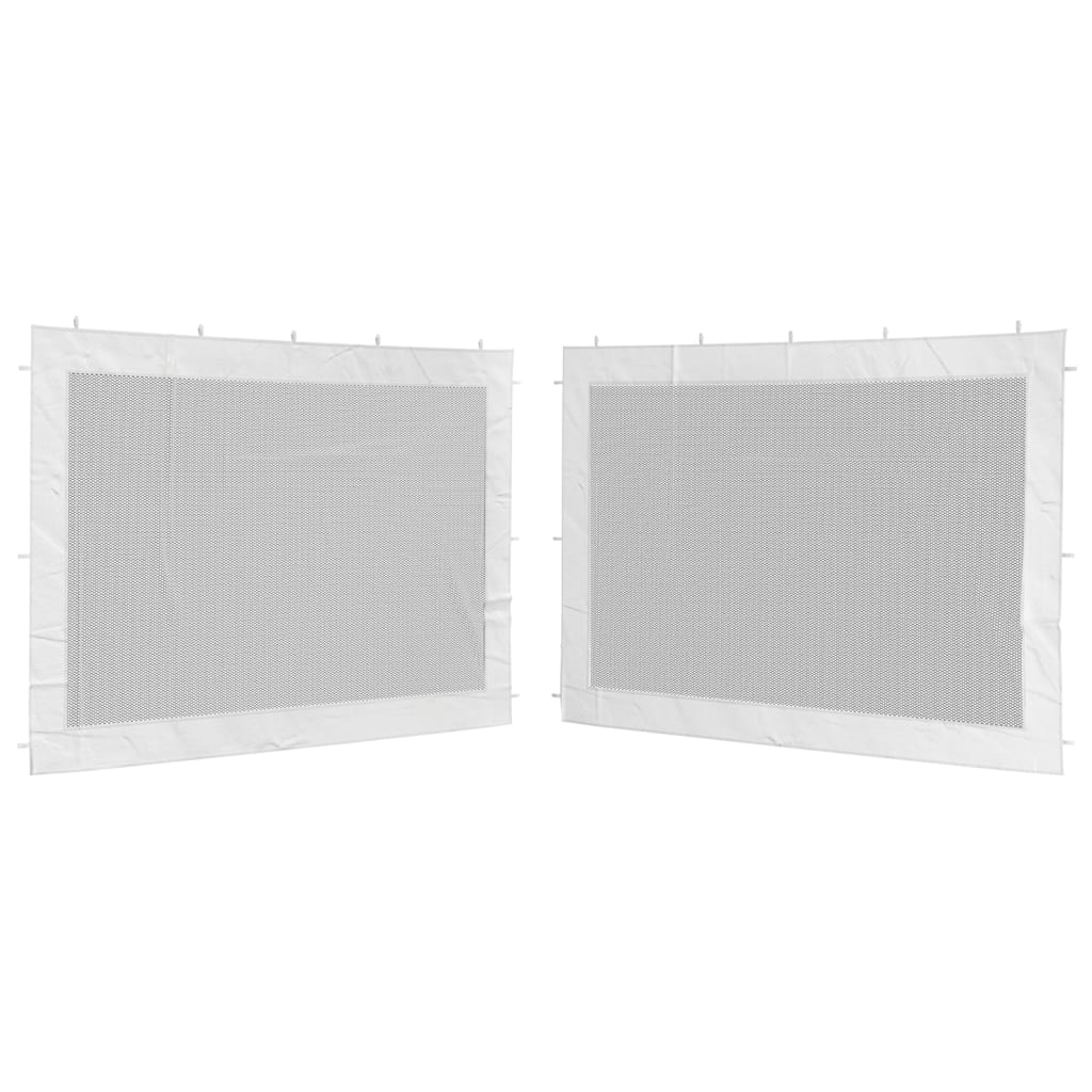 Party Tent Sidewall 2 Pcs White And Black Mesh