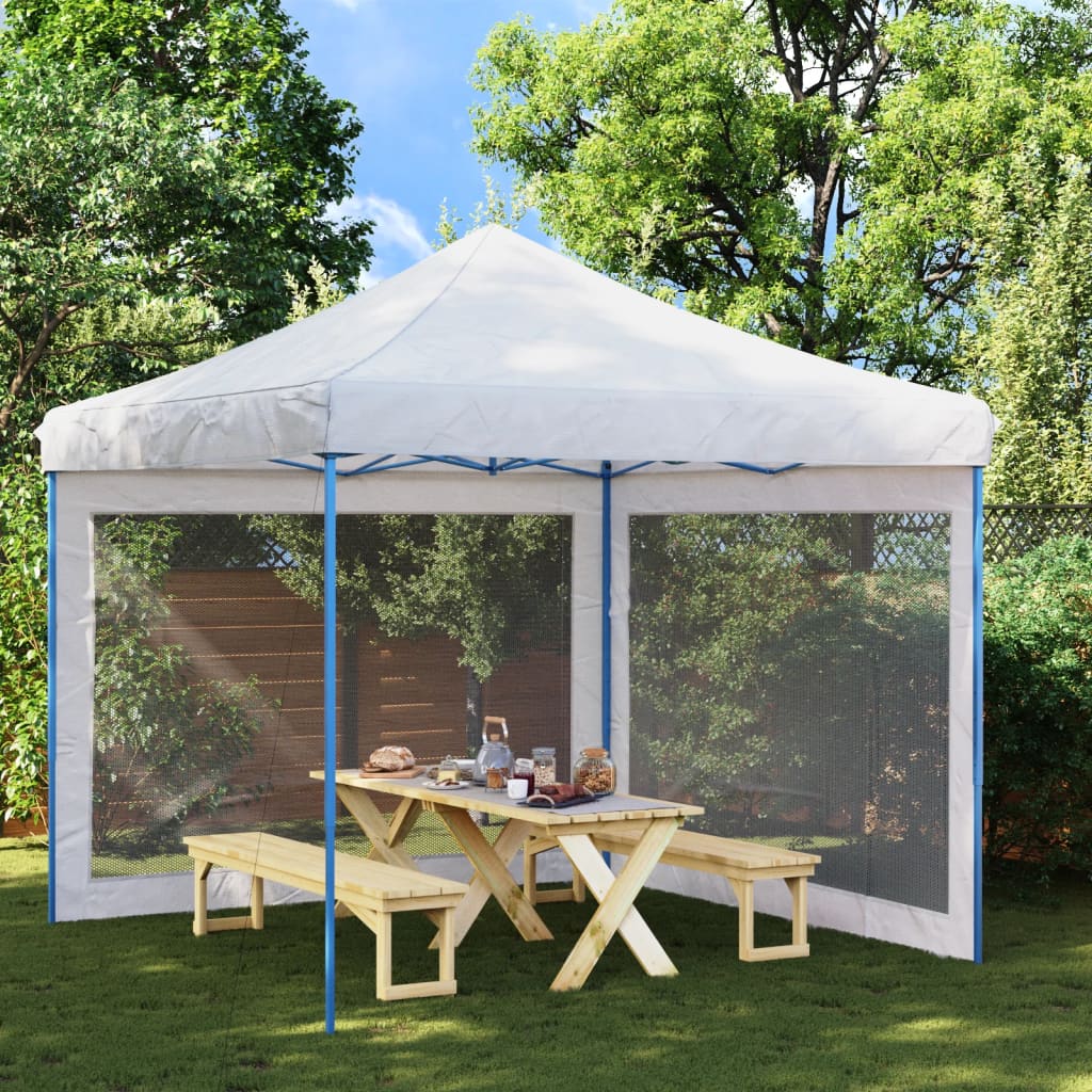 Party Tent Sidewall 2 Pcs White And Black Mesh