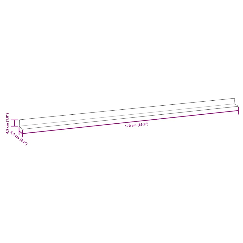 5 Pcs Decking Angle Trims Wpc 170 Cm - Model 45017
