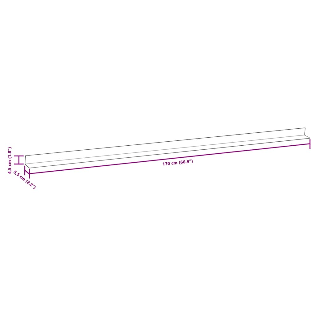 5 Pcs Decking Angle Trims Wpc 170 Cm - Model 45017