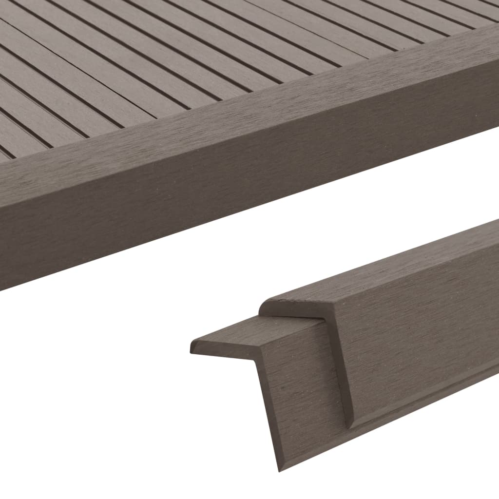 5 Pcs Decking Angle Trims Wpc 170 Cm