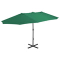 Garden Parasol Extra Large 460cm Black Patio Umbrella Aluminium sand anthracite