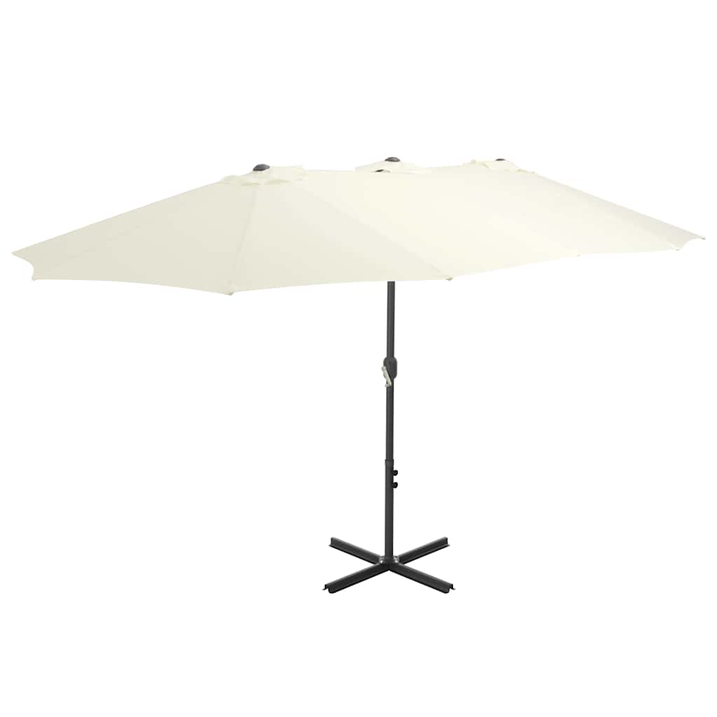Garden Parasol Extra Large 460cm Black Patio Umbrella Aluminium sand anthracite