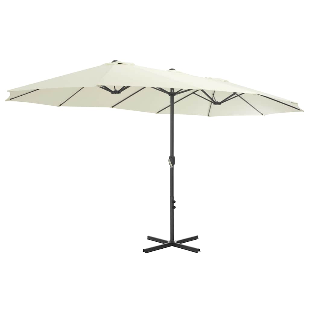 Garden Parasol Extra Large 460cm Black Patio Umbrella Aluminium sand anthracite