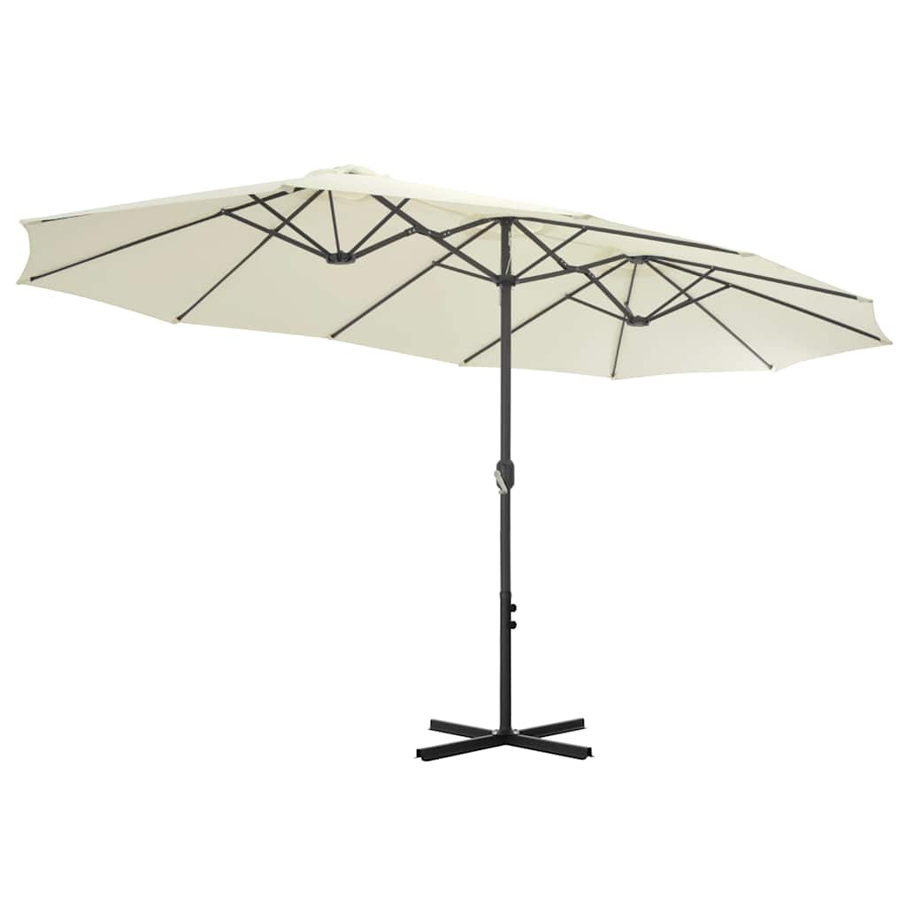 Garden Parasol Extra Large 460cm Black Patio Umbrella Aluminium sand anthracite