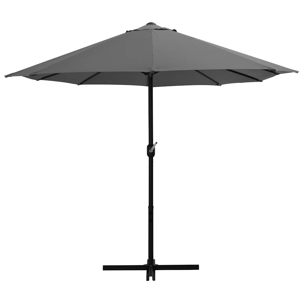 Garden Parasol Extra Large 460cm Black Patio Umbrella Aluminium sand anthracite