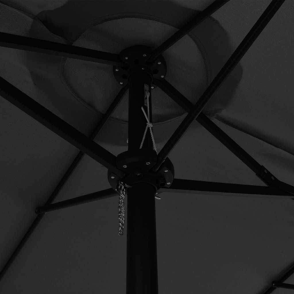 Garden Parasol Extra Large 460cm Black Patio Umbrella Aluminium sand anthracite